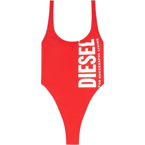 Badeanzug aus Recycling-Nylon mit Maxi-Logo , Damen, Größe: M - Diesel - Modalova