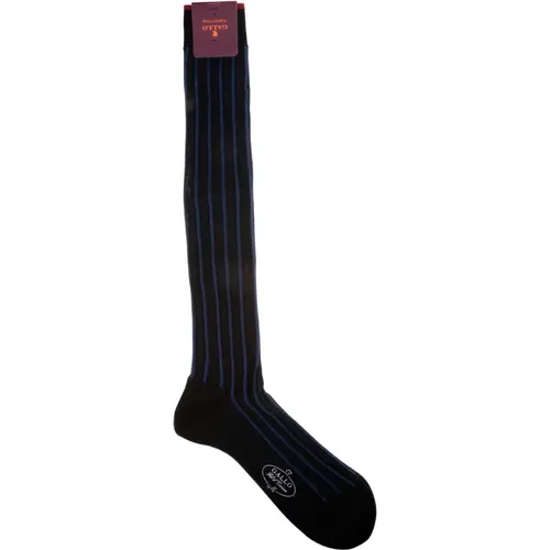 Cotton Socks with Stripes , male, Sizes: S - Gallo - Modalova