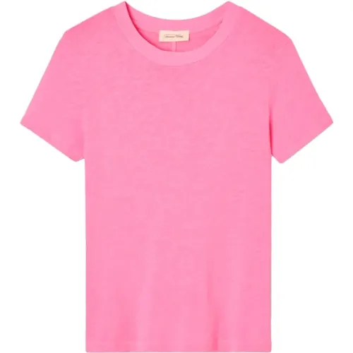 Classic Round Neck T-shirt , female, Sizes: S, L - American vintage - Modalova