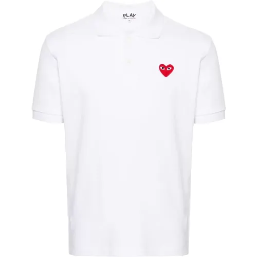 Heart Logo Polo Shirt , female, Sizes: XS - Comme des Garçons Play - Modalova