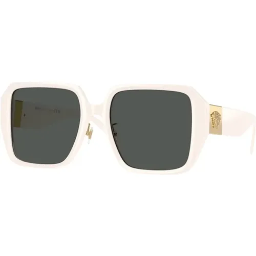 Chic Sunglasses Grey Dark Lenses , female, Sizes: 56 MM - Versace - Modalova