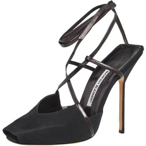 Pre-owned Leather sandals , female, Sizes: 5 1/2 UK - Manolo Blahnik Pre-owned - Modalova