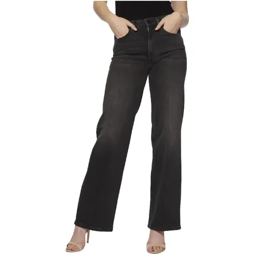 Wide Leg Five Pocket Cotton Jeans , female, Sizes: W26, W31, W27, W28, W30, W29, W32 - Guess - Modalova