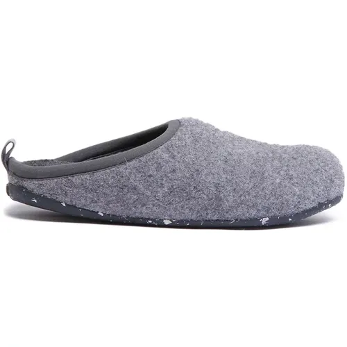 Cozy Wool Slippers in Grey , female, Sizes: 5 UK, 6 UK, 7 UK - Camper - Modalova