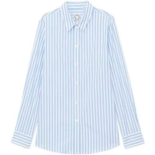 Blau-weiß gestreiftes Slim-Fit-Hemd , Damen, Größe: 2XS - Ines De La Fressange Paris - Modalova