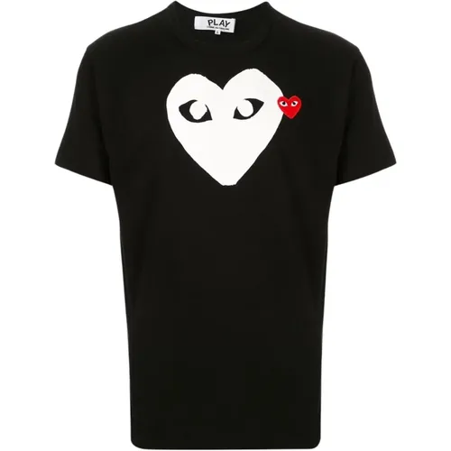 T-shirt with front print , male, Sizes: M, XL, L, S - Comme des Garçons Play - Modalova
