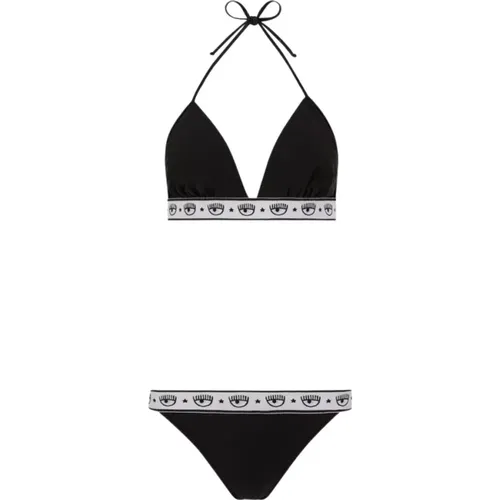 Triangle with neck closure with laces, on the back with hook , female, Sizes: XL, L - Chiara Ferragni Collection - Modalova
