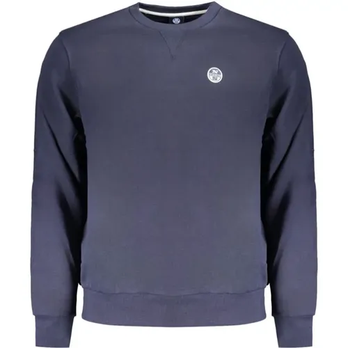 Blauer Baumwollpullover , Damen, Größe: M - North Sails - Modalova