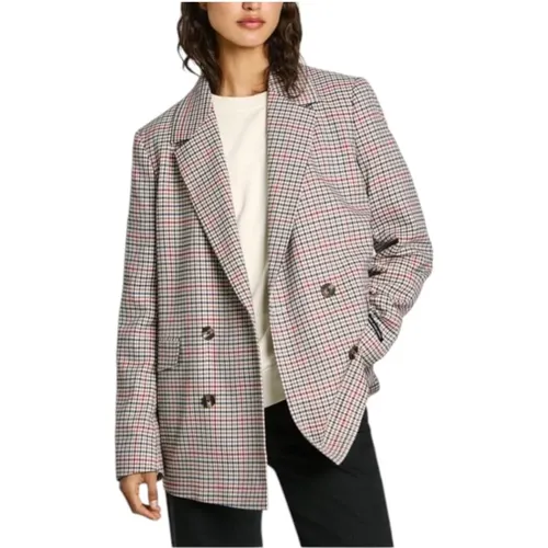 Houndstooth Blazer Jacke Stilvoll Erheben , Damen, Größe: M - Pepe Jeans - Modalova