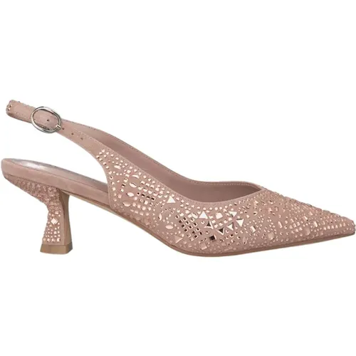 Crystal Kitten Heel Shoe , female, Sizes: 3 UK, 5 UK, 7 UK, 6 UK, 4 UK - Alma en Pena - Modalova