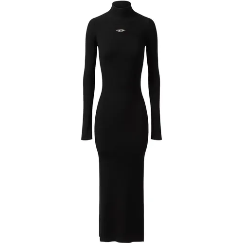 Geripptes Bodycon-Kleid , Damen, Größe: S - Diesel - Modalova