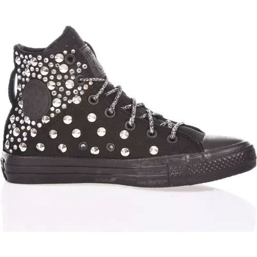 Handgefertigte Schwarze Sneakers für Frauen , Damen, Größe: 38 EU - Converse - Modalova