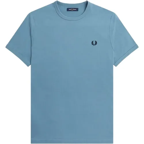 Ringer T-Shirt in 100% Cotton , male, Sizes: XL, L - Fred Perry - Modalova