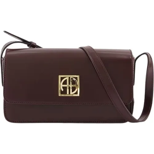 Burgundy Leder Crossbody Tasche - Anine Bing - Modalova