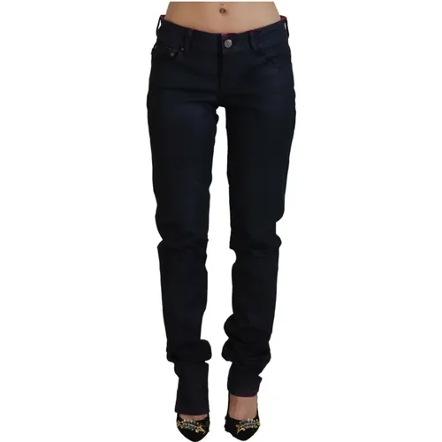 Schwarze Low-Waist-Denim-Hose - Just Cavalli - Modalova