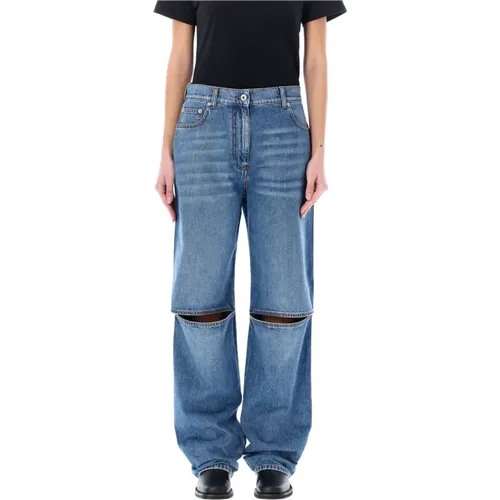 Bootcut Jeans mit Knieausschnitten , Damen, Größe: XS - JW Anderson - Modalova