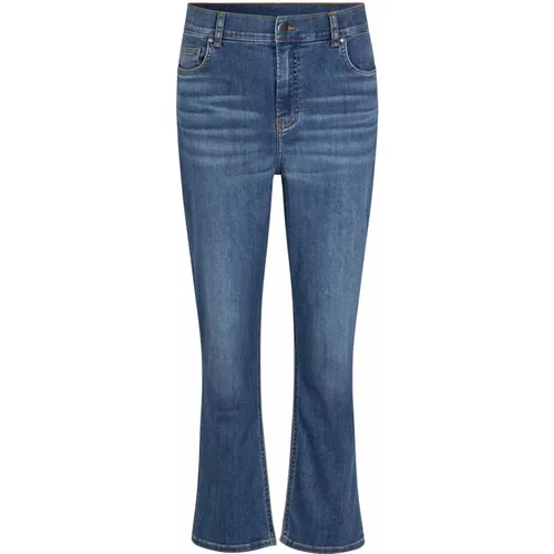 Flare Bottom Basic Denim Jeans , Damen, Größe: L - Masai - Modalova