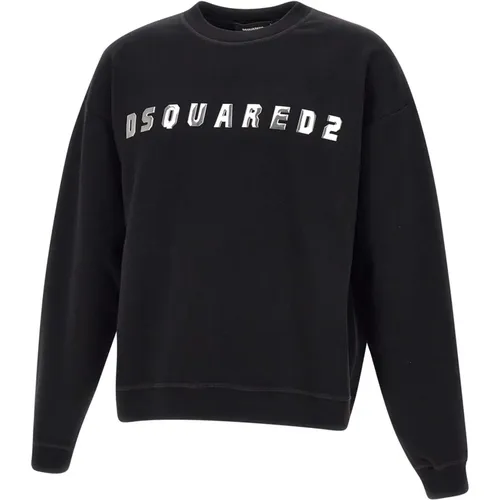 Schwarze Pullover für Männer , Herren, Größe: L - Dsquared2 - Modalova