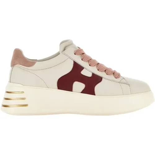 Ivory Leder Sneakers mit Memory Foam - Hogan - Modalova