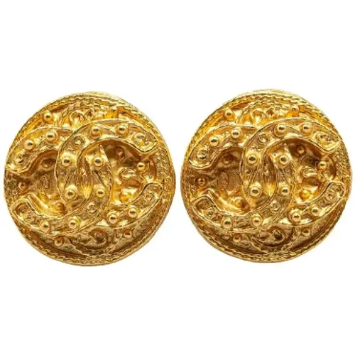 Pre-owned Metal earrings , female, Sizes: ONE SIZE - Chanel Vintage - Modalova