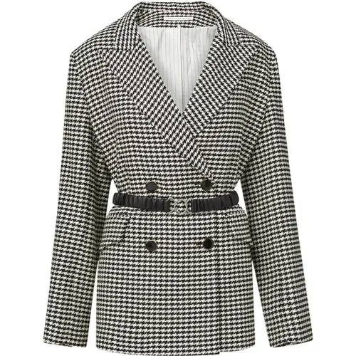 Hutchinson Houndstooth Dickey Jacket , female, Sizes: S - Veronica Beard - Modalova