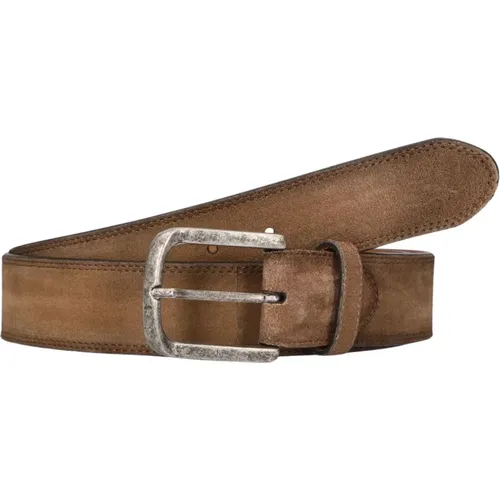 Taupe Wildleder Herrengürtel 75202 , Herren, Größe: 105 CM - Magnanni - Modalova