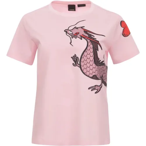 Quentin T-Shirt , female, Sizes: M, S - pinko - Modalova