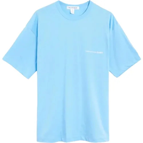 Men's Knit T-Shirt in Sky , male, Sizes: M, S, XS - Comme des Garçons - Modalova