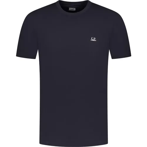Blaues T-Shirt aus der Fw23 Kollektion - C.P. Company - Modalova