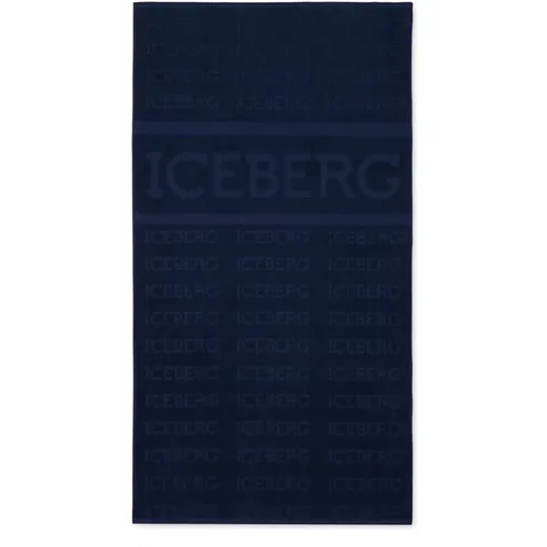 Luxury Logo Beach Towel , male, Sizes: ONE SIZE - Iceberg - Modalova