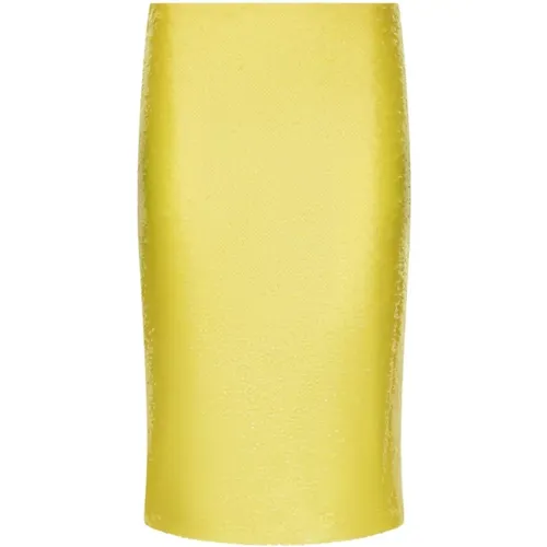 Sequin Pencil Skirt , female, Sizes: S, M - Dolce & Gabbana - Modalova
