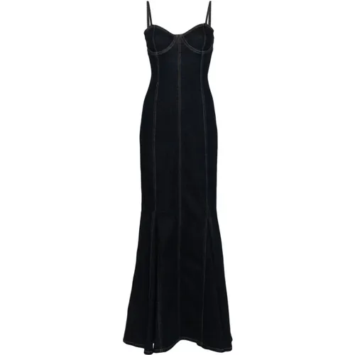 Natacha Denim Maxi Kleid , Damen, Größe: 2XS - alice + olivia - Modalova