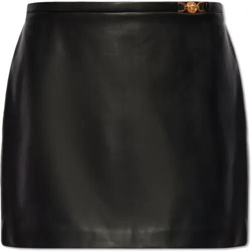 Leather skirt , female, Sizes: S, XS, 2XS - Versace - Modalova