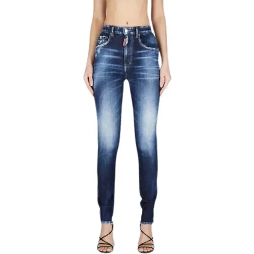 Dunkle Saubere Wäsche Hohe Taille Twiggy Jeans , Damen, Größe: XS - Dsquared2 - Modalova