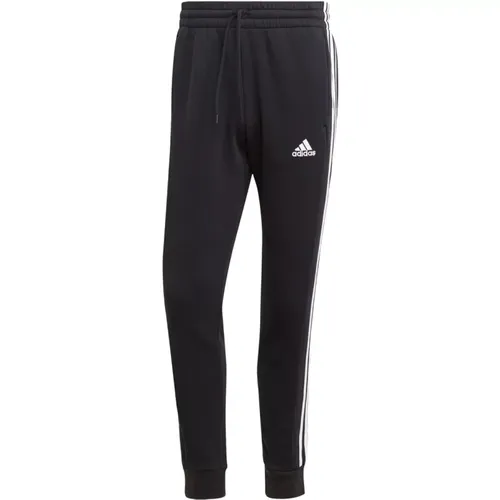 Schwarze Essentials Fleece Hose , Herren, Größe: 2XL - Adidas - Modalova