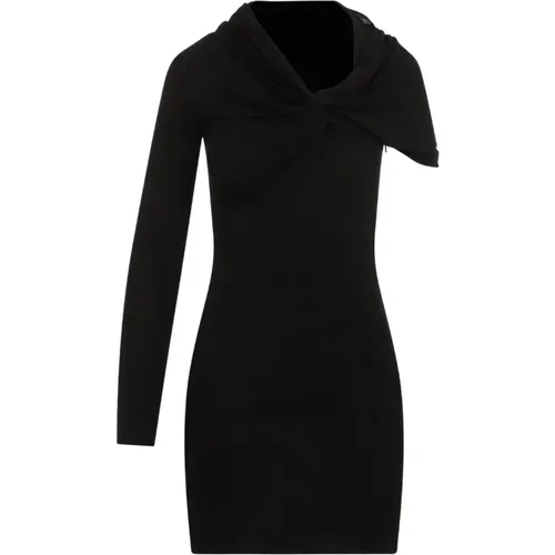 Mini Dress Asymmetric Neckline , female, Sizes: XS, S - Saint Laurent - Modalova
