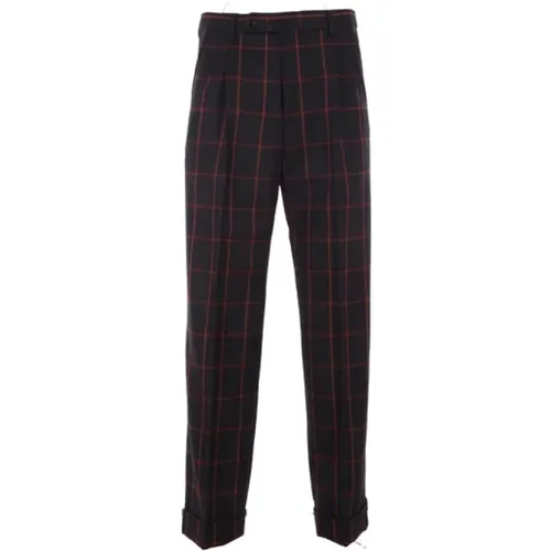 Regular-Fit Wool Checkered Trousers , male, Sizes: L, M - Gucci - Modalova