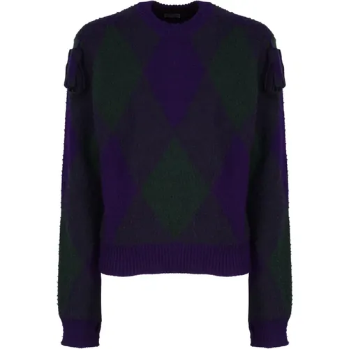 Wool Sweater with Equestrian Knight Design , male, Sizes: L, XL, M - Burberry - Modalova