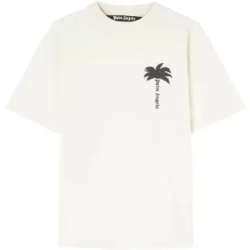 Herren T-Shirt mit Palmenprint , Herren, Größe: M - Palm Angels - Modalova