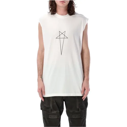 T-Shirts,Iconic Ribbon Detail Weißes T-Shirt - Rick Owens - Modalova