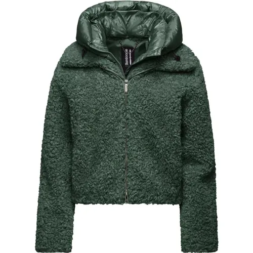Short Sherpa Fleece Hooded Coat , female, Sizes: M, XS - BomBoogie - Modalova