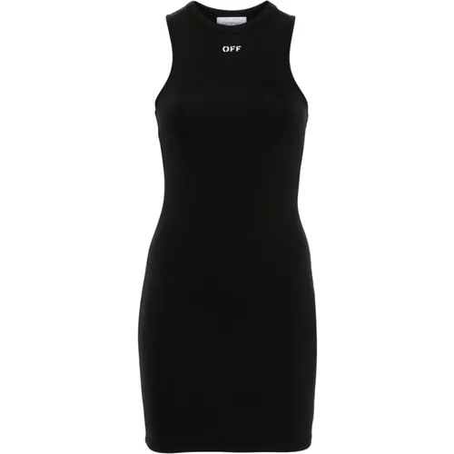 Schwarzes Sleek Rowing Kleid , Damen, Größe: S - Off White - Modalova