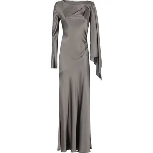 Elegant Satin Dress , female, Sizes: M - alberta ferretti - Modalova