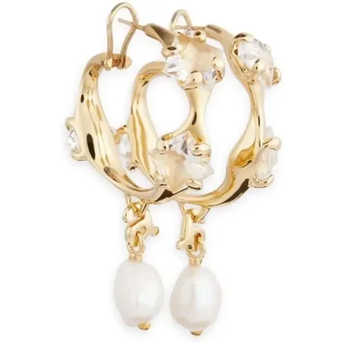 Crystal Hoop Earrings , female, Sizes: ONE SIZE - Ami Paris - Modalova