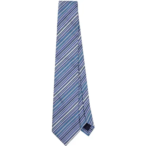 Navy Streifen Herren Krawatte,Gestreifter Herren Krawatte - PS By Paul Smith - Modalova