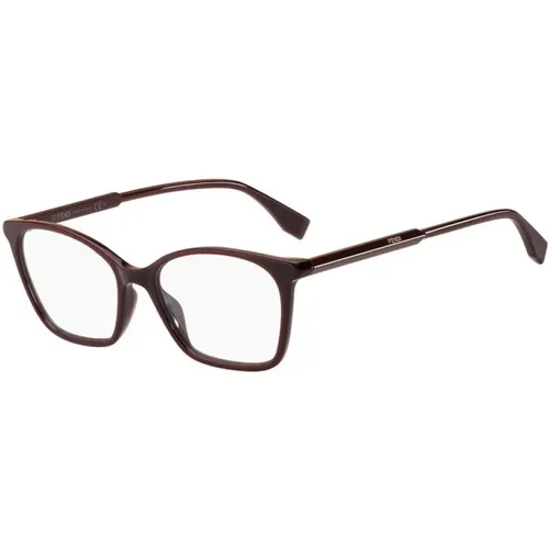 Grenat Elegant Frame Women`s Gles , female, Sizes: 53 MM - Fendi - Modalova