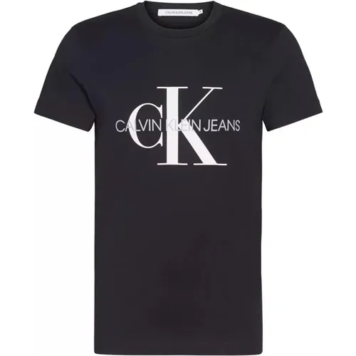 Herren Print T-Shirt , Herren, Größe: L - Calvin Klein Jeans - Modalova