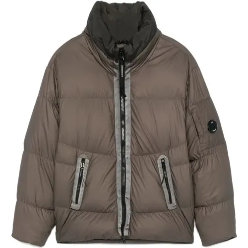 Taupe Steppjacke mit Lens-Detail - C.P. Company - Modalova