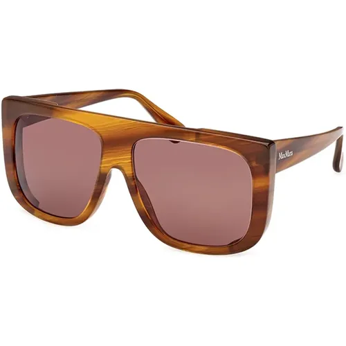 Eileen-50E Braune Sonnenbrille , Damen, Größe: 60 MM - Max Mara - Modalova