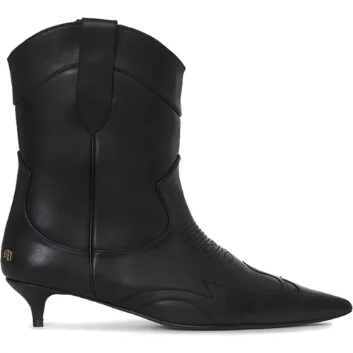 Western Leather Boots , female, Sizes: 4 UK, 6 UK - Anine Bing - Modalova